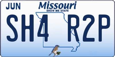 MO license plate SH4R2P