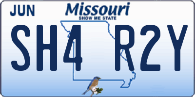 MO license plate SH4R2Y