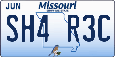 MO license plate SH4R3C