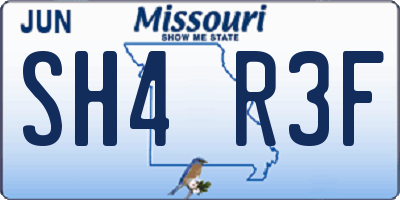 MO license plate SH4R3F