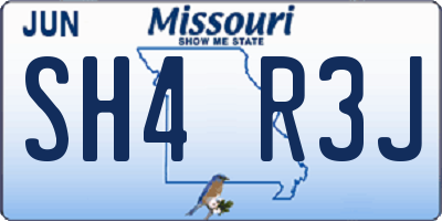 MO license plate SH4R3J
