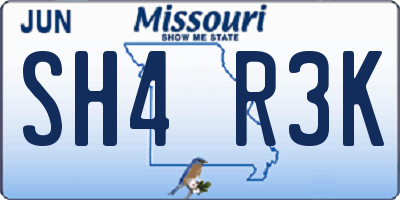 MO license plate SH4R3K