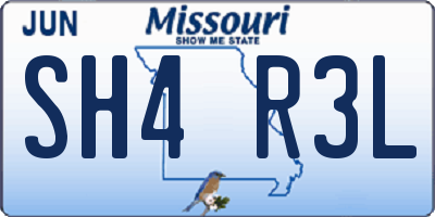 MO license plate SH4R3L