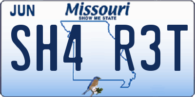MO license plate SH4R3T