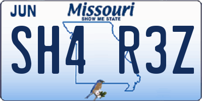 MO license plate SH4R3Z