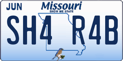 MO license plate SH4R4B