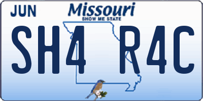 MO license plate SH4R4C