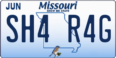 MO license plate SH4R4G