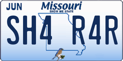 MO license plate SH4R4R