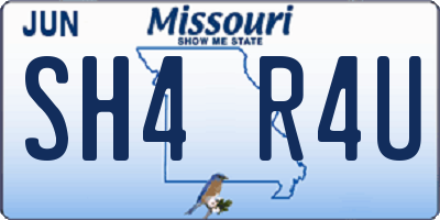 MO license plate SH4R4U