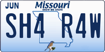 MO license plate SH4R4W