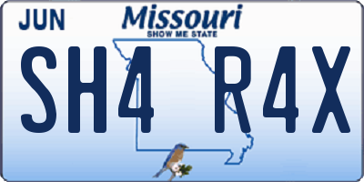 MO license plate SH4R4X