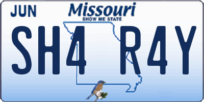 MO license plate SH4R4Y
