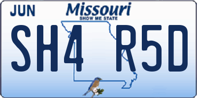 MO license plate SH4R5D