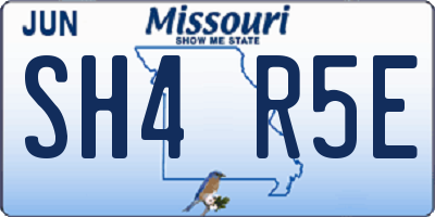 MO license plate SH4R5E