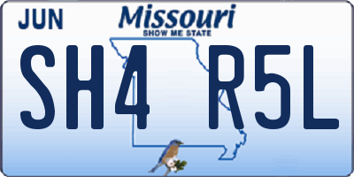 MO license plate SH4R5L