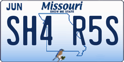 MO license plate SH4R5S