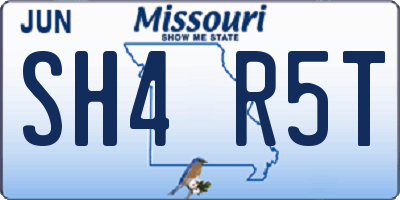 MO license plate SH4R5T