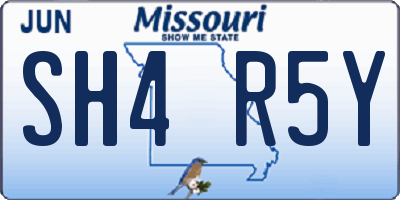 MO license plate SH4R5Y