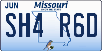 MO license plate SH4R6D