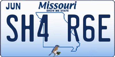 MO license plate SH4R6E