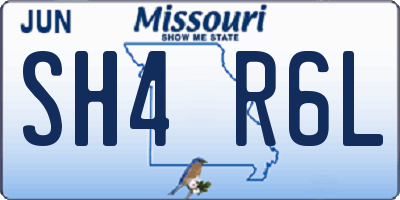 MO license plate SH4R6L
