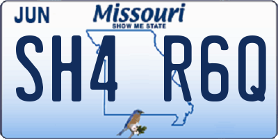 MO license plate SH4R6Q