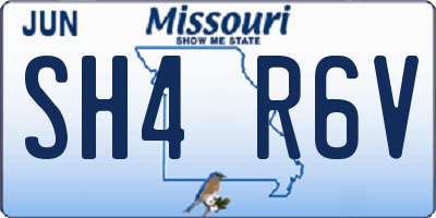 MO license plate SH4R6V