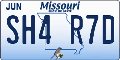 MO license plate SH4R7D