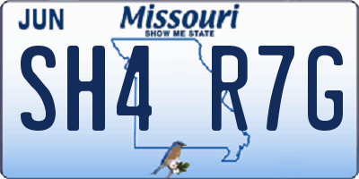 MO license plate SH4R7G