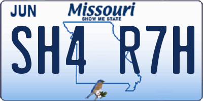 MO license plate SH4R7H