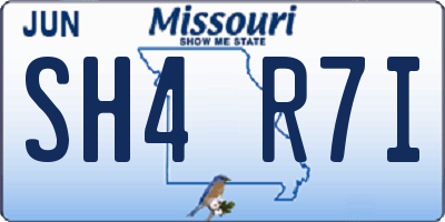 MO license plate SH4R7I