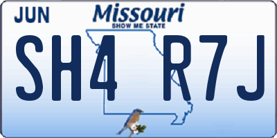 MO license plate SH4R7J