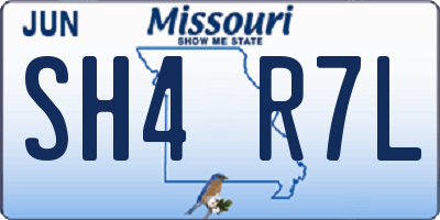 MO license plate SH4R7L