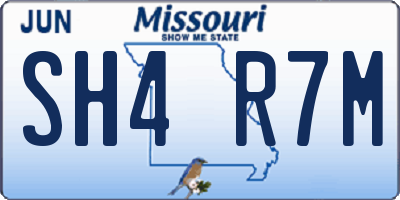MO license plate SH4R7M