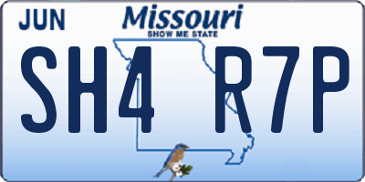 MO license plate SH4R7P