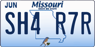 MO license plate SH4R7R