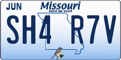MO license plate SH4R7V