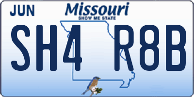 MO license plate SH4R8B
