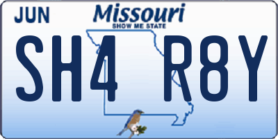 MO license plate SH4R8Y