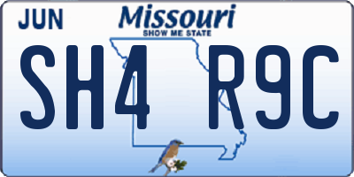 MO license plate SH4R9C