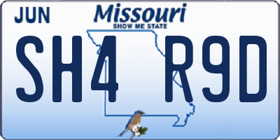 MO license plate SH4R9D
