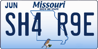 MO license plate SH4R9E