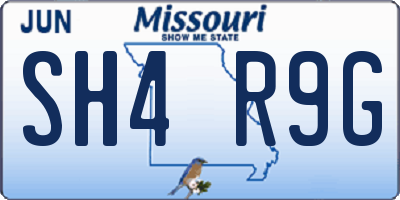 MO license plate SH4R9G