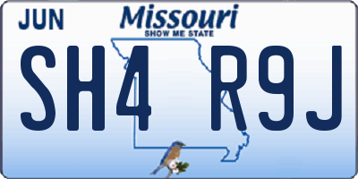 MO license plate SH4R9J