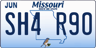 MO license plate SH4R9O