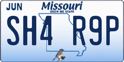 MO license plate SH4R9P