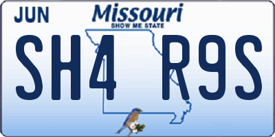 MO license plate SH4R9S