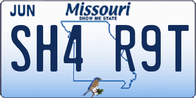 MO license plate SH4R9T