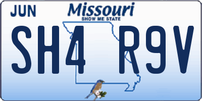 MO license plate SH4R9V